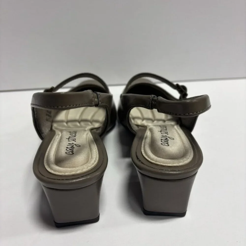 Easy Street Women’s Cameo Slingback Pumps Taupe, Size 6.5 M